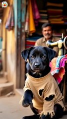 POOR PUPPY WORK FOR FOOD