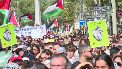 Unos 70.000 manifestantes en Barcelona por Gaza según la Urbana vuelven a salir a las calles