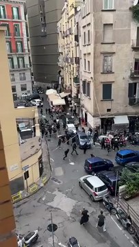 Champions League. Napoli🇮🇹 attacked Sporting🇵🇹 Lisbon that were eating in a restaurant