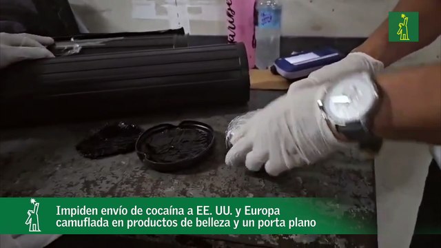 Impiden envío de cocaína a EE. UU. y Europa camuflada en productos de belleza y un porta plano