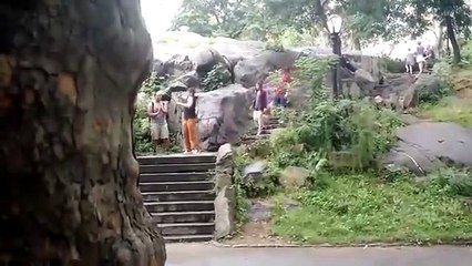 شاهدي هذا الشاب الأميركي المجنون.. ماذا فعل بالسياح في مدينة نيويورك!!