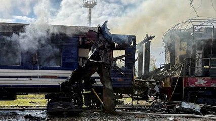 Al menos 30 personas heridas en el ataque ruso a una estación de tren en Sumy