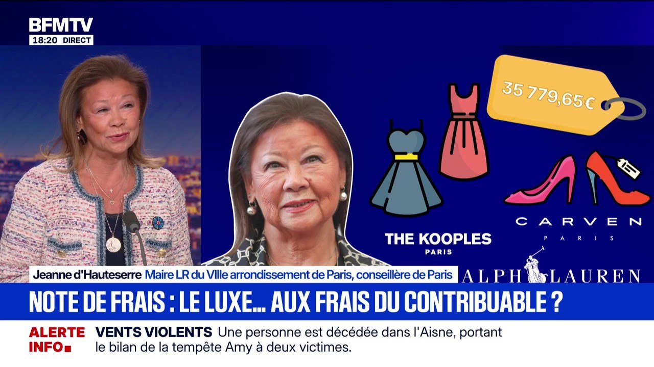 Plus de 35.000 euros de notes de frais en cinq ans pour Jeanne d'Hauteserre, maire du 8e arrondissement de Paris: elle détaille ses dépenses sur BFMTV