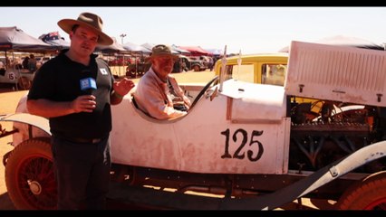 Hundreds of cars descend on one of Australia's oldest racing tracks at Lake Perkolilli