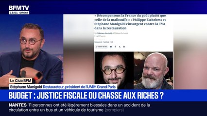 LE CLUB BFM - Stéphane Manigold, président de l'UMIH Grand Paris, s'insurge contre la TVA dans la restauration