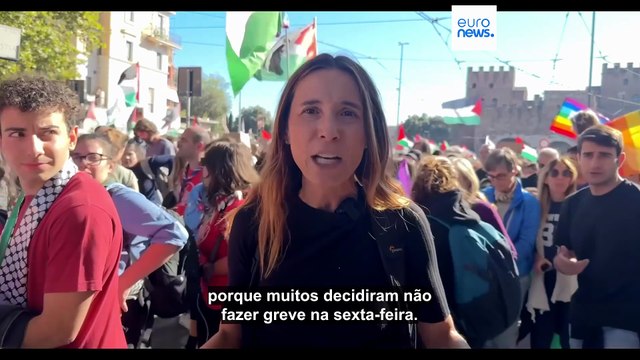 De Roma a Barcelona e Lisboa: milhares de pessoas em manifestações pró-Palestina