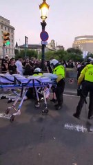Manifestación en plaza Catalunya