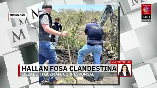 Hallan fosa clandestina con restos óseos en Michoacán