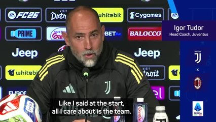 Tudor 'doesn't care' about Juventus' winless run