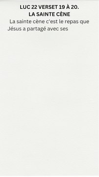 la sainte cène expliquée simplement