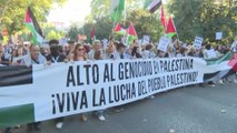 Toda la manifestación de madrid por palestina