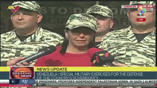 Delcy Rodríguez offers statements about Special Military Exercises in Venezuela