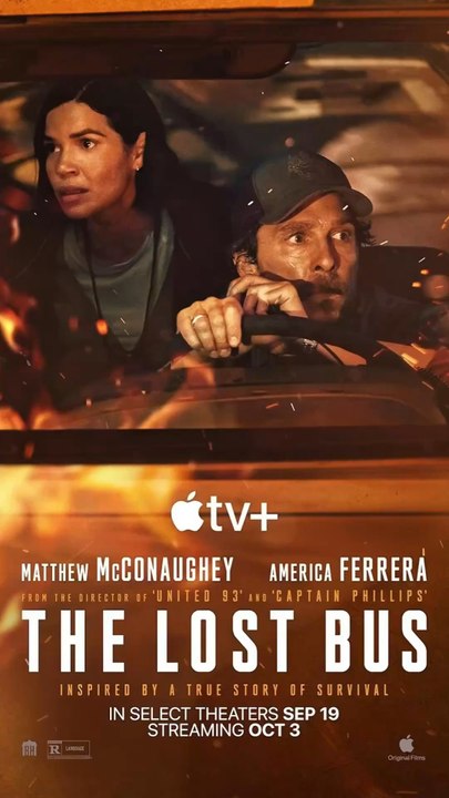 #onregardequoiThe Lost Bus sur Apple TV+ : Matthew McConaughey au volant d’un bus en plein enfer californien.Un incendie ravage tout, il doit sauver une institutrice et ses élèves…Un thriller intense signé Paul Greengrass, aussi réaliste que suffocant.