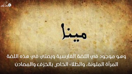 معنى اسم مينا