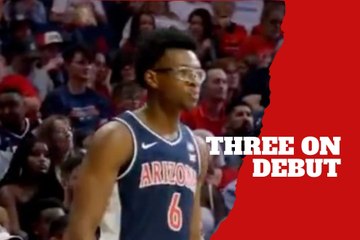 Bryce James debuts with Arizona and drains a three in style