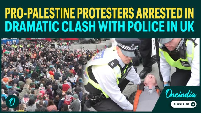 Pro-Palestinian Protesters Vs Police in UK: Police Arrest Dozens in Fiery Crackdown on Protesters