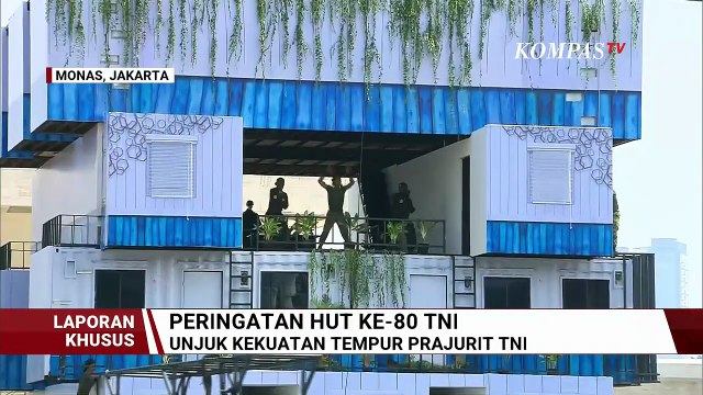 Keren! Atraksi Unjuk Kekuatan Tempur Prajurit TNI di HUT ke-80, Disaksikan Presiden Prabowo