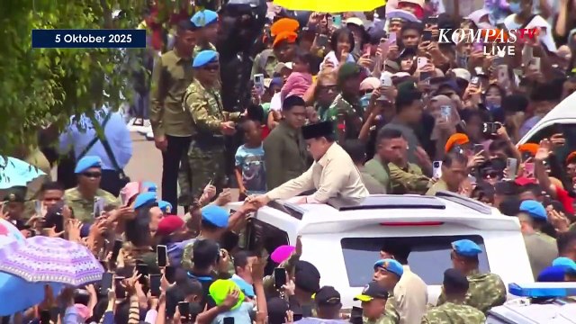 [FULL] Haru! Prabowo Salami Warga-Gendong Bayi saat Hadiri HUT ke-80 TNI di Monas