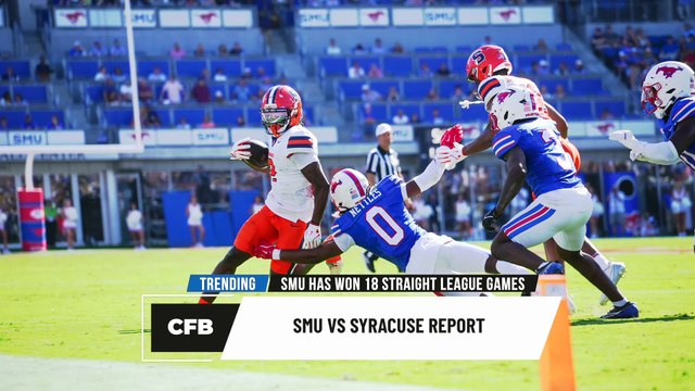SMU Rolls Syracuse 38-10 for 18th Straight ACC Win