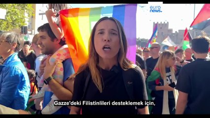 Roma'dan Barselona'ya: Avrupa'da binlerce kişi Filistin yanlısı gösterilere katıldı