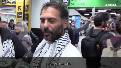 Flotilla, arrivati a Roma 18 italiani liberati in Israele