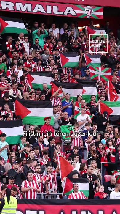 Athletic Bilbao, Mallorca maçı öncesi Filistin için tören düzenledi