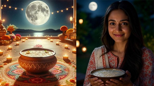 Sharad Purnima 2025: शरद पूर्णिमा की रात चांद की रोशनी में खीर रखने का सही समय, खीर कब हटाए |