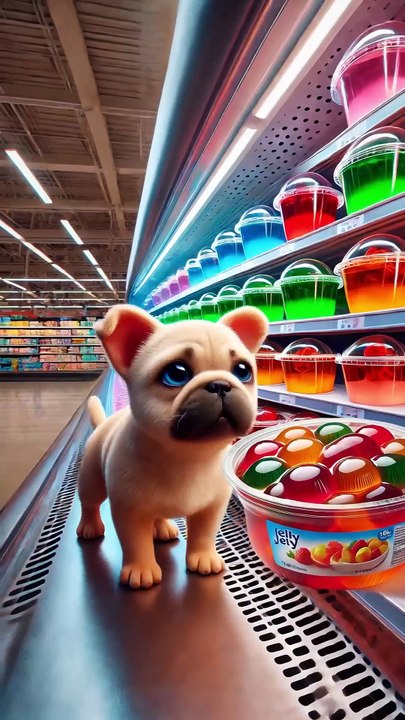 Dog s Summer Surprise_ A Giant Jelly Dessert Party! ☀️🍮