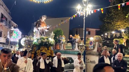 Cetara (SA) - La processione con la statua di San Francesco d'Assisi,  (04.10.25)