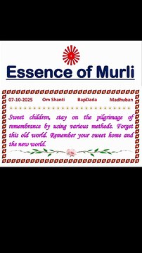 🇲🇰 Essence of Murli 7 October 2025 English in Male Voice| #brahmakumaris #madhuban #shantivan