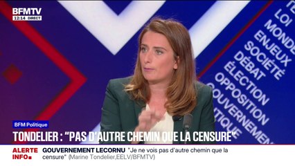 Écologie: "Si ils ne comprennent rien, on censurera", déclare Marine Tondelier, par rapport à la feuille de route gouvernementale de Sébastien Lecornu