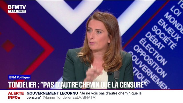 Écologie: Si ils ne comprennent rien, on censurera , déclare Marine Tondelier, par rapport à la feuille de route gouvernementale de Sébastien Lecornu