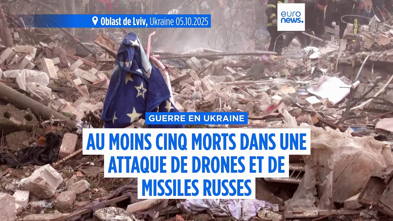 Au moins cinq morts dans une attaque de drones et de missiles russes sur l'Ukraine