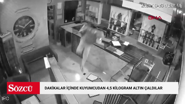 Bahçelievler'de dakikalar içinde kuyumcudan 4,5 kilogram altın çalan şüpheliler kamerada