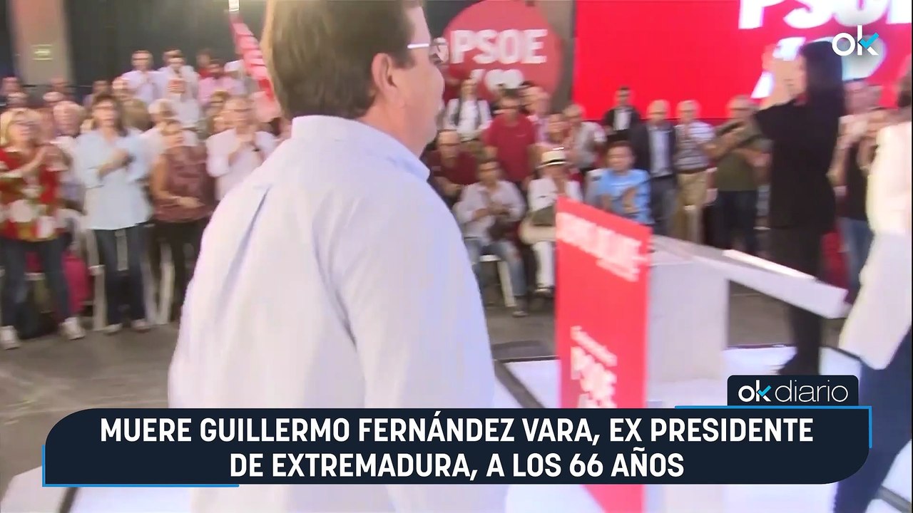 Muere Guillermo Fernández Vara, ex presidente de Extremadura, a los 66 años