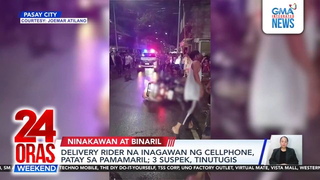 Delivery rider na inagawan ng cellphone, patay sa pamamaril; 3 suspek, tinutugis | 24 Oras Weekend