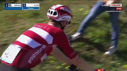 Vingegaard en difficulté à plus de 100 km de l'arrivée - Cyclisme - Championnat d'Europe (H)