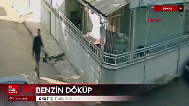 Tokat’ta husumetlisinin otomobilini kundakladı