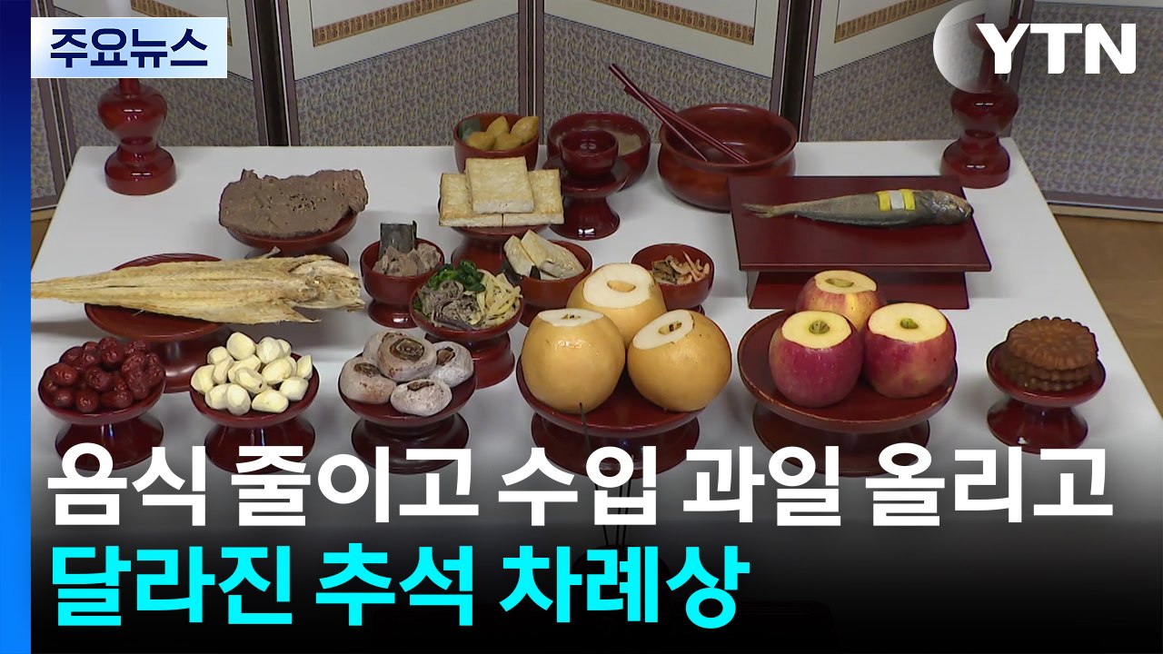 음식 줄이고 수입 과일 올리고...달라진 추석 차례상 / YTN