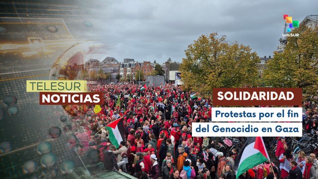Protestas en Países Bajos para apoyar al pueblo palestino