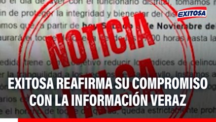 Exitosa reafirma su compromiso con la información veraz ante ola de desinformación