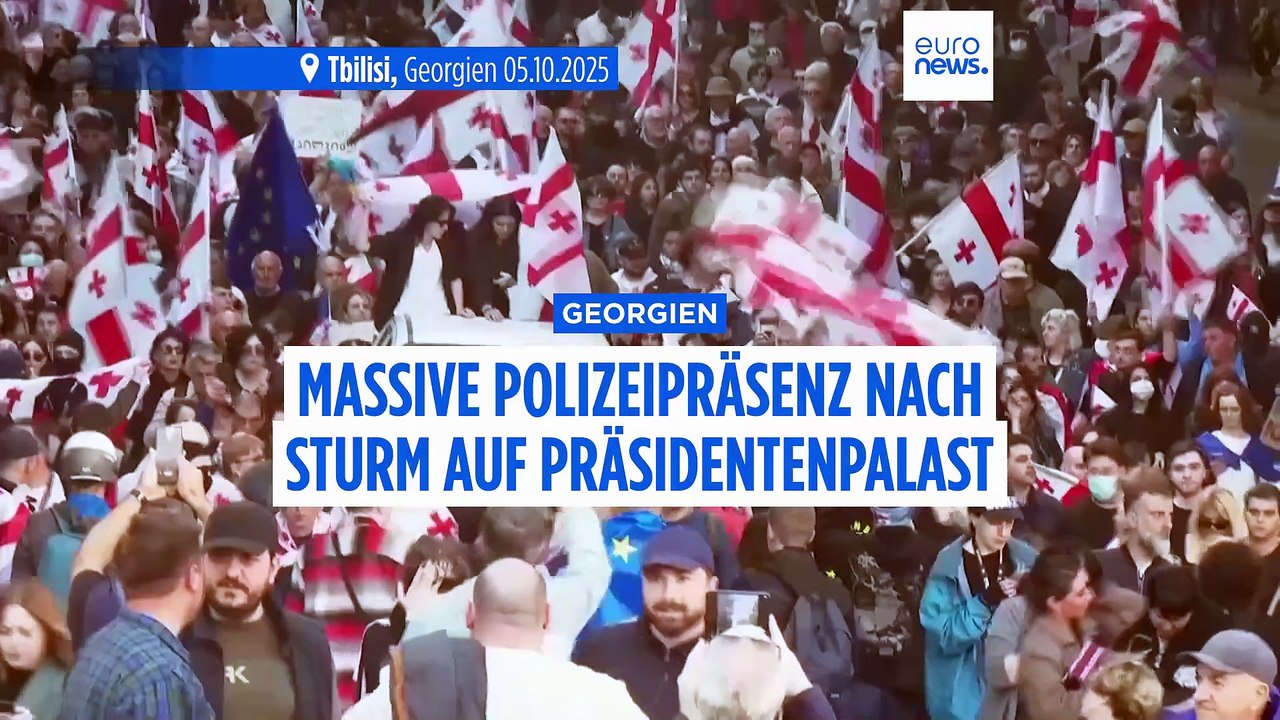 Massive polizeipräsenz in georgien nach sturm auf präsidentenpalast