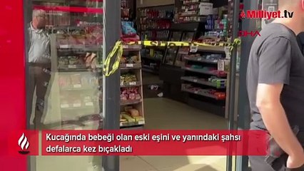 Kucağındaki bebeğe aldırmadı, defalarca bıçakladı!