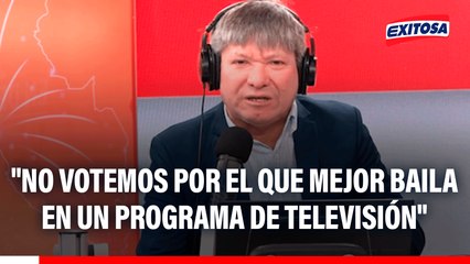 Jorge Valdez sobre Elecciones 2026: "No votemos por el que mejor baila en un programa de televisión"