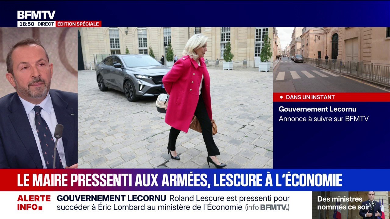 Pour Sébastien Chenu, vice-président du RN, "Marine Le Pen est la seule capable de faire raisonner la voix du RN aux oreilles de Sébastien Lecornu"