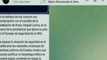 Rusia expresa su solidaridad con Venezuela frente a la escalada de amenazas estadounidenses