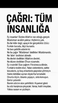 Dünyâ, cenneti ve cennetteki kademe, mevki,makam kazanma yeridir. Bu nedenle mü’minler Dünyâ’dan cennete bir köprü kurmakla vazîfelidirler. İlk olarak cenneti garantileriz daha sonra neyin iyi neyin kötü olduğunu yaratıcımız olan Allah'ın kullanma kılavuz