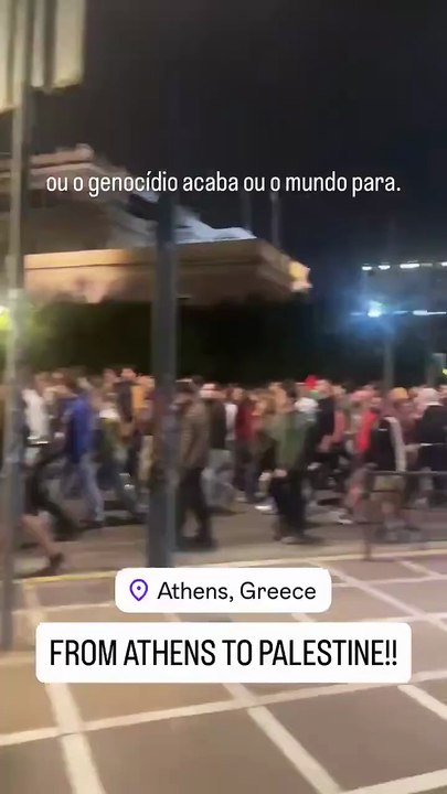 Yunanistan’ın başkenti Atina’da İsrail’e karşı protestolar başladı