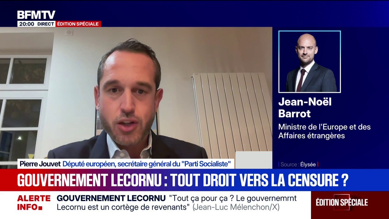 "Sans changement de politique, il y aura une censure dès la semaine prochaine": Pierre Jouvet, secrétaire général du PS, réagit au nouveau gouvernement de Sébastien Lecornu