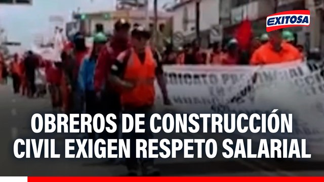 Huancayo: Obreros de construcción civil exigen respeto salarial